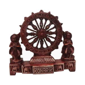 Marble Sun Temple Wheels or Konark Chakra with Nartaki,Odisha Famous Utkal Wheel Kalinga Chakra/Ashok Chakra Multicolor