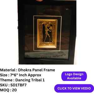 dhokra art frame,dokra craft tribal frame,tribal frame,brass metal tribal frame