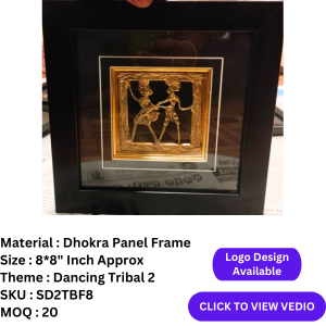 dhokra art frame,dokra craft tribal frame,tribal frame,brass metal tribal frame