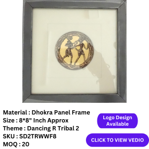 dhokra art frame,dokra craft tribal frame,tribal frame,brass metal tribal frame