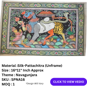 pattachitra painting, navagunjara painting,canvas art,
