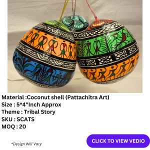 coconut painting pattachitra,tribal story art,hanging showpiece