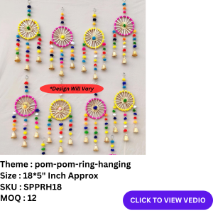 pompom ring hanging,wall hanging showpiece,home decor,