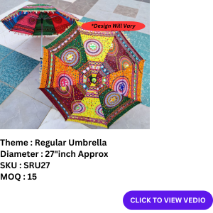 applique umbrella,patch work umbrella,rajasthani umbrella