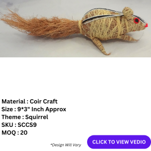 coir craft Squirrel,handmade coir craft Squirrel