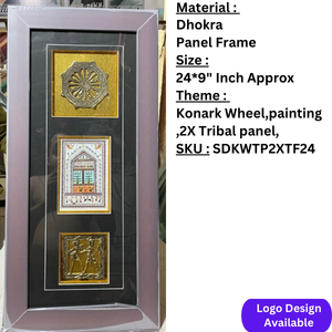 dhokra art frame,dokra craft tribal frame,tribal frame,brass metal tribal frame,konark chakra frame,konark wheel frame,metal wheel frame,Dhokra Konark wheel and tribal frame